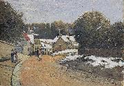 Alfred Sisley Early Snow at Louveciennes, oil painting reproduction